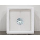 1.18 CARATS AQUAMARINE ROUND CUT