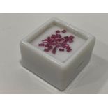 1.88 CARATS RUBIES - MIXED SIZE BAGUETTE CUTS