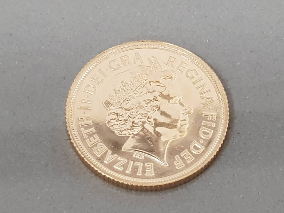 22CT GOLD 2013 FULL SOVEREIGN COIN UNCIRCULATED - Image 2 of 2