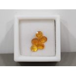 2.49 CARATS ORANGE SAPPHIRES MIXED CUTS