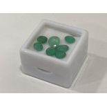 5.29 CARATS EMERALDS - OVAL CUTS, 7 IN TOTAL