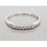 18CT WHITE GOLD DIAMOND ETERNITY RING 2G SIZE T1/2