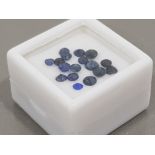 3.15 CARATS BLUE SAPPHIRES MIXED COLOUR GRADES ROUND CUTS