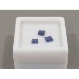 1.25 CARATS BLUE SAPPHIRES SQUARE CUTS