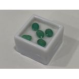 5.83 CARATS EMERALDS - OVAL CUTS, 5 IN TOTAL