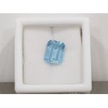 2.07 CARAT AQUAMARINE EMERALD CUT