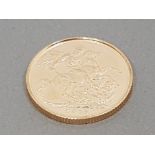 22CT GOLD 2013 FULL SOVEREIGN COIN UNCIRCULATED