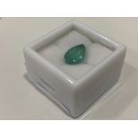 3.13 CARAT EMERALD - PEAR CUT