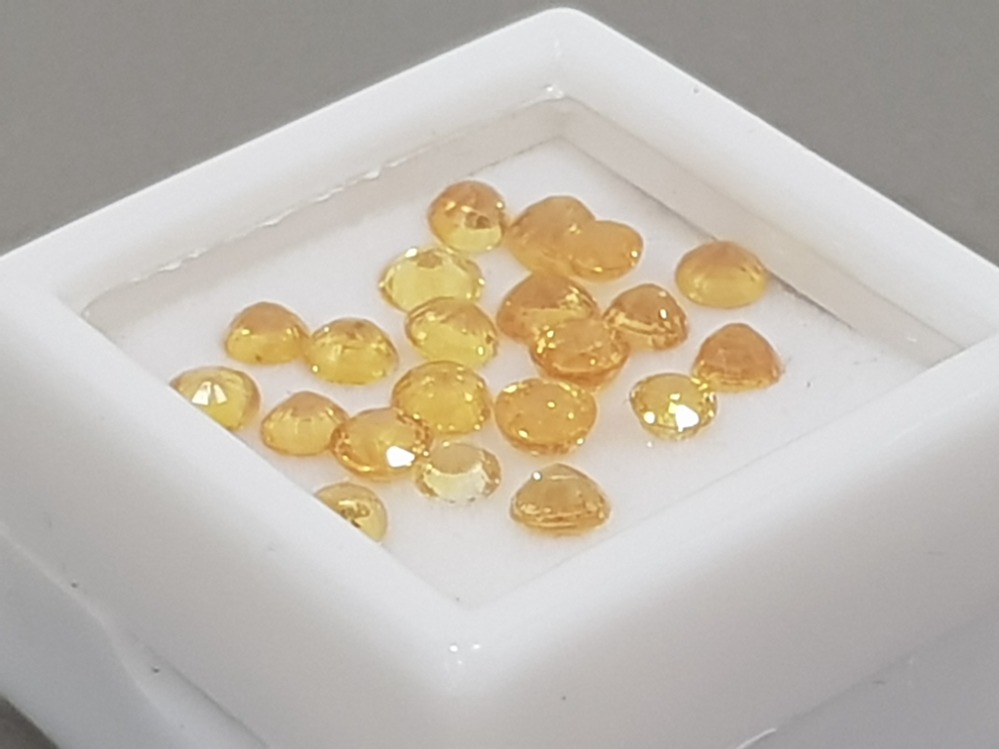 5.41 CARATS FINE YELLOW SAPPHIRES ROUND CUT