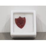 CARNELIAN CARVED SHIELD DISC