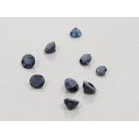 4.76 CARATS BLUE SAPPHIRES MIXED COLOUR GRADES ROUND CUTS