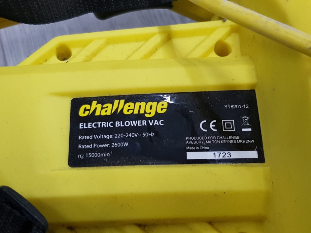 CHALLENGE ELECTRIC 2600W BLOWER VAC - Image 4 of 4