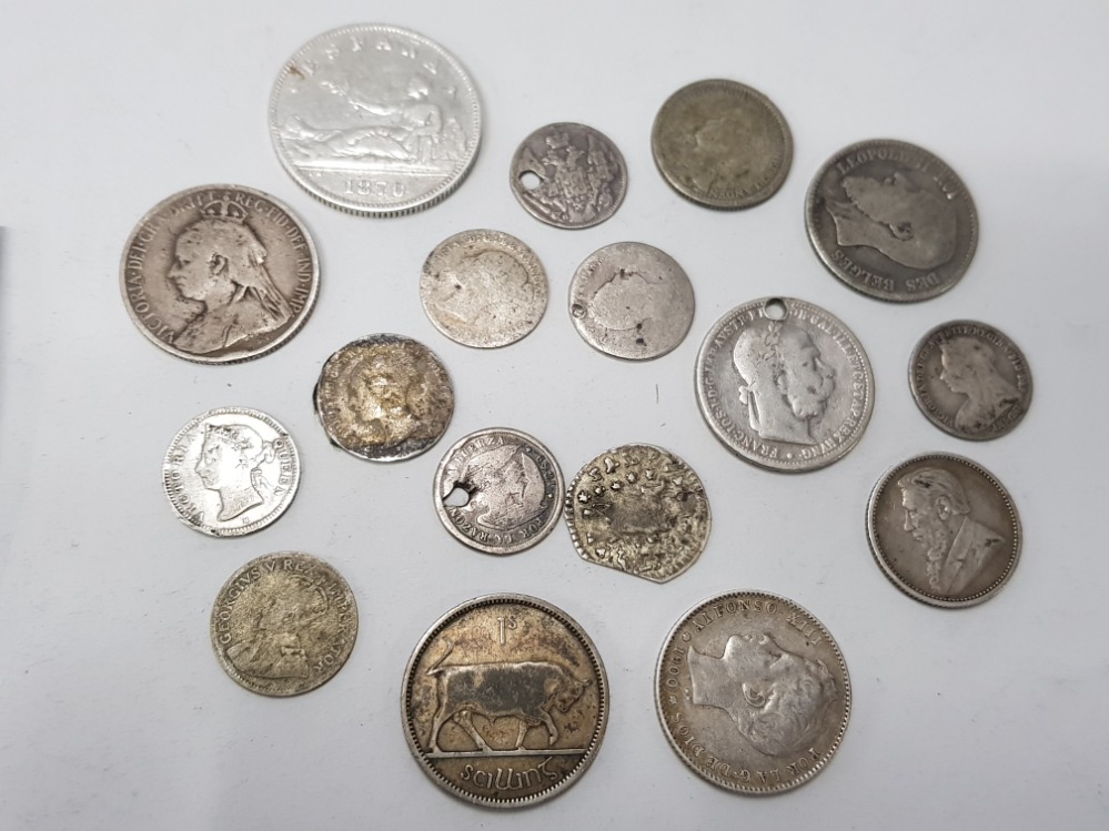 COLLECTION OF MIXED OLD WORLD SILVER COINS VARIOUS GRADES - Image 5 of 6