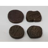 4 INDIAN PRINCELY STATES COLLECTION OF FOUR DUMPS FROM 1037 AD