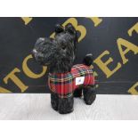 VINTAGE 1960S WENDY BOSTON SCOTTIE SCOTTISH TERRIER PLUSH DOG TOY RED TARTAN FULLY LABELLED