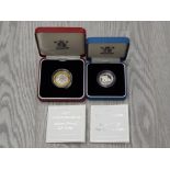 1997 UNITED KINGDOM SILVER PROOF £2 COIN TOGETHER WITH 2004 UNITED KINGDOM SILVER PROOF £1 COIN BOTH