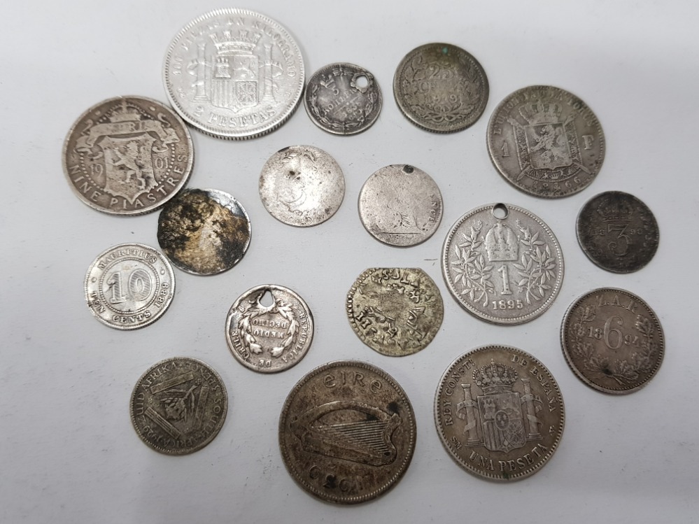 COLLECTION OF MIXED OLD WORLD SILVER COINS VARIOUS GRADES - Image 3 of 6