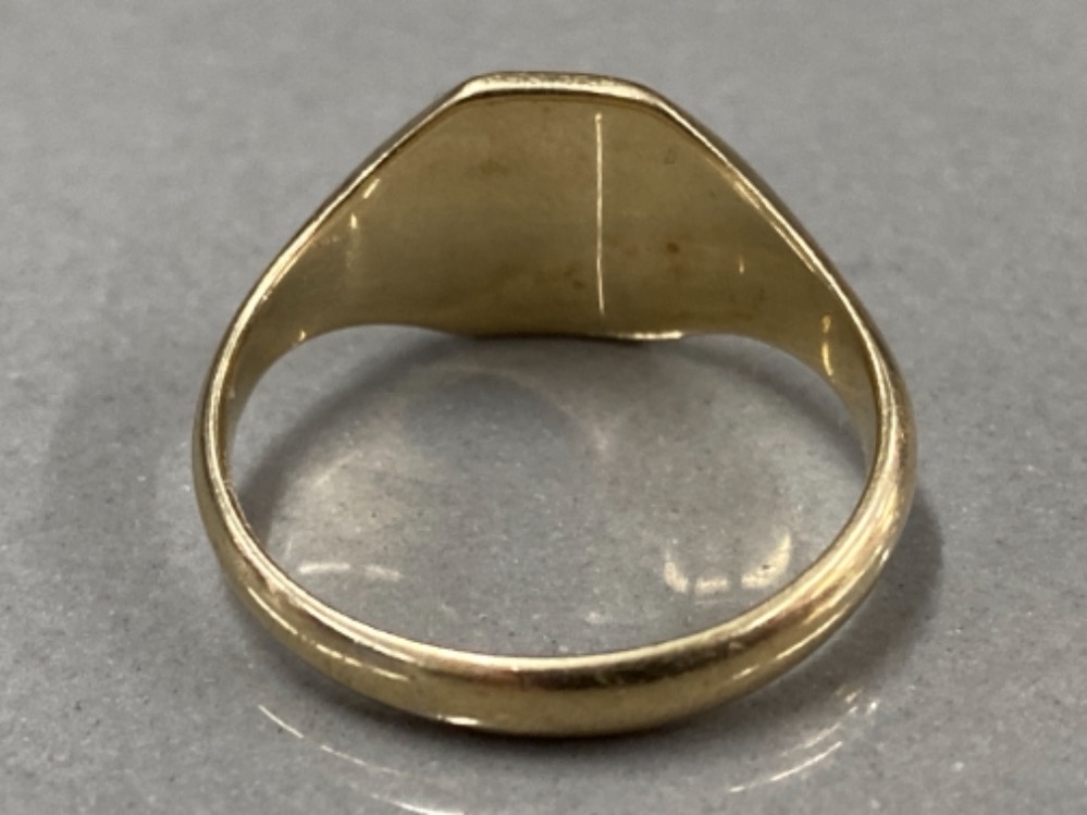 GENTS 9CT YELLOW GOLD SIGNET RING, 5.2G SIZE V - Image 3 of 3