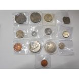 ELIZABETH II MIXED COLLECTION OF 13 COINS SOME WITH LUSTRE