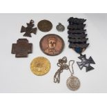 NICE COLLECTION OF 8 VARIOUS RELIGIOUS MEDALS AND MEDALLIONS