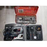 SOCKET WRENCH SET, SKIL DRILL AND PRESSURE PUMP