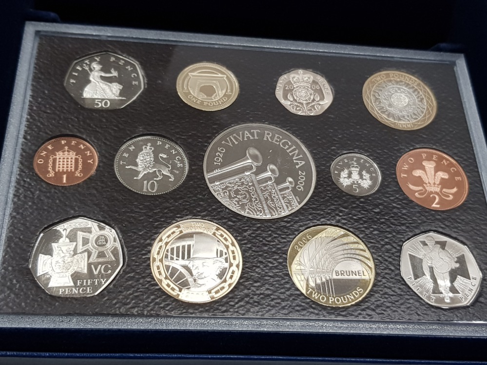 2 PROOF YEARLY SETS INCLUDING 2006 BRUNEL SET OF 13 COINS CONTAINING 5 POUND VIVAT REGINA, 2X 2 - Image 7 of 9