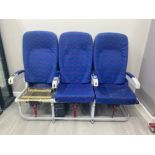 A SET OF 3 AEROPLANE SEATS