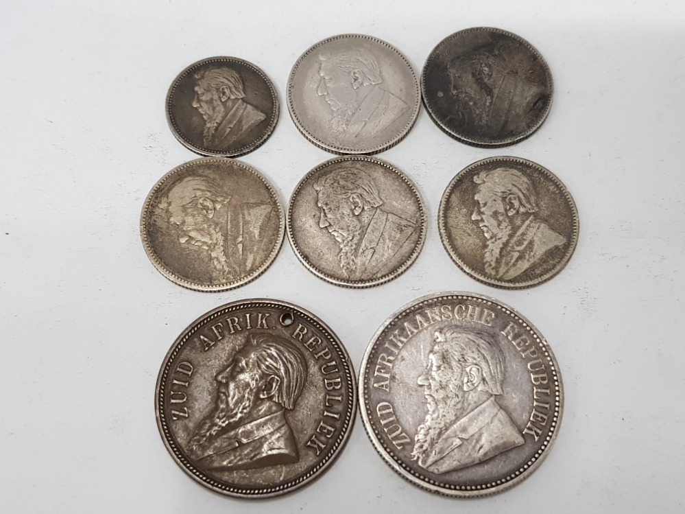 8 SOUTH AFRICAN SILVER COINAGE, 1892 1D, 1895 6D, 1894, 1896, 1897 ETC - Image 3 of 3