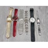 6 WRISTWATCHES INCLUDES ACCOURIST NEXT ETC