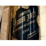 LARGE BOTTLE OF PERRIER JOUET BEL EPOQUE CHAMPAGNE VINTAGE 1995 JEROBOAM 3000ML IN ORIGINAL WOODEN