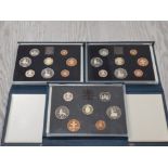 3 ROYAL MINT PROOF SETS INCLUDES DATES SUCH AS 1983 1984 1988