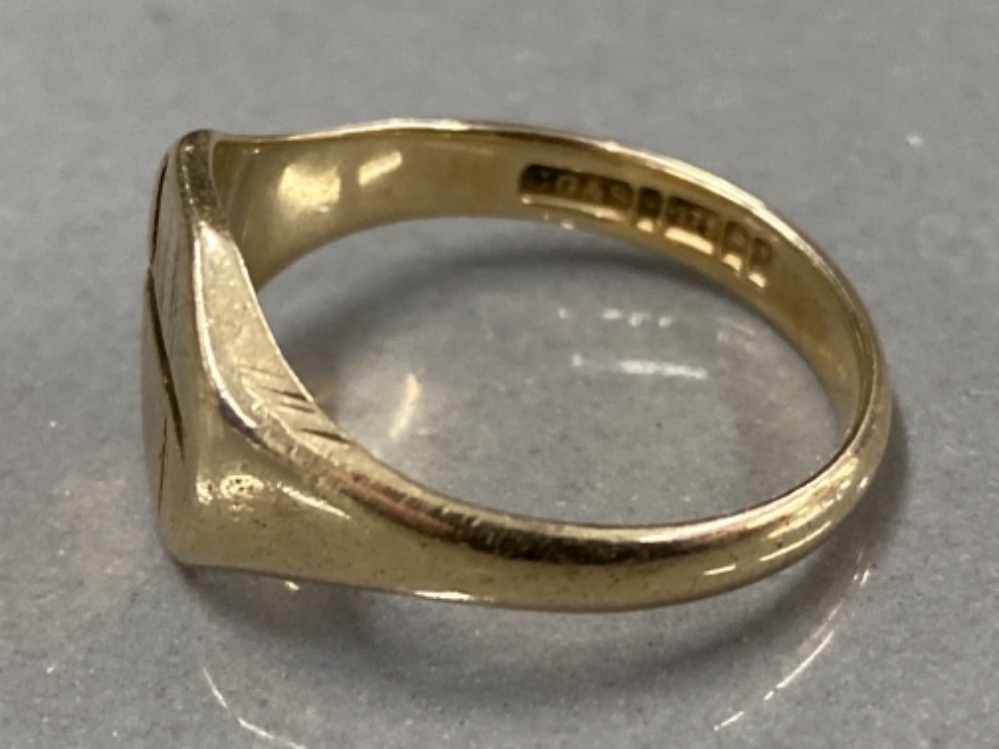 GENTS 9CT YELLOW GOLD SIGNET RING, 5.2G SIZE V - Image 2 of 3