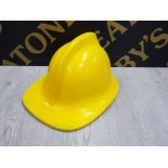 VINTAGE FIREMANS YELLOW HELMET BY HELMETS LTD 56CM