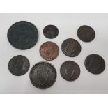 9 IRISH COIN COLLECTION PLUS 1797 2D CARTWHEEL