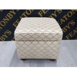 UPHOLSTERED POUFFE WITH LIFT OFF LID