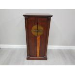 ORIENTAL STYLE EXOTIC HARDWOOD FREE STANDING MEDIA STORAGE CABINET WITH PIN LOCK