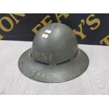 ENGLISH WW2 WSE F485 MILITARY HELMET MARKED 41