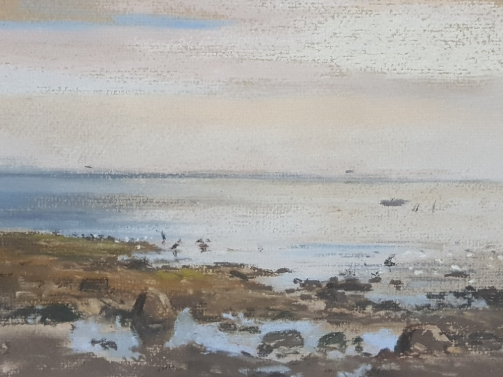 PASTEL DRAWING 'BEACH STUDY' BY WALTER HOLMES B.1936, 18 X 25 CM - Image 2 of 3