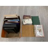 SELECTION OF STAMP ALBUMS (MOSTLY EMPTY) INCLUDING A SELECTION OF GERMAN STAMPS AND SOME FDCS