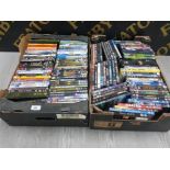 2 BOXES OF MISCELLANEOUS DVDS