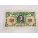 BANK OF ENGLAND BRITISH WATERLOW AND SONS, SPECIMEN PROMOTIONAL NOTE, CONTROL VIGNETTE OF KING