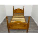 PINE SINGLE 3FT BED FRAME, 4 BOLTS MISSING