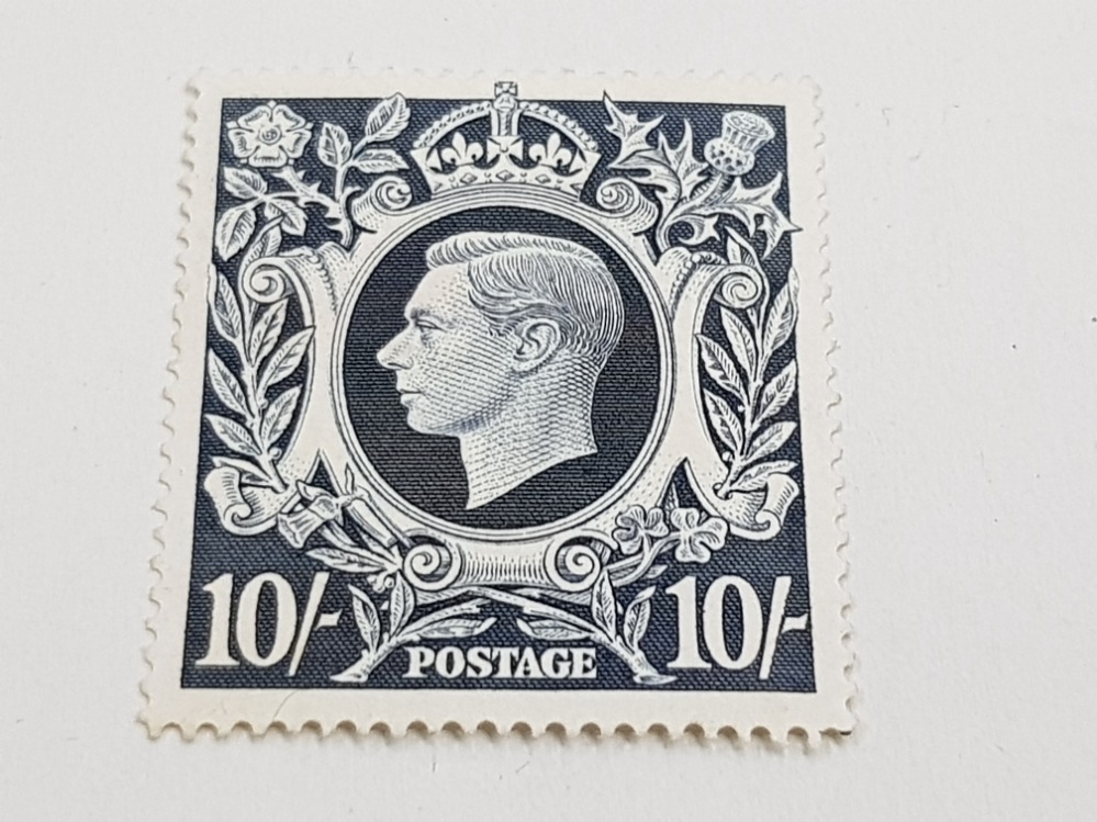 1939 10S DARK BLUE FINE MINT VERY LIGHTLY MOUNTED