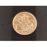 22CT GOLD 2013 FULL SOVEREIGN COIN