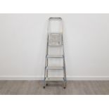 A SET OF ALUMINIUM 4 STEP LADDERS