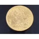 22CT GOLD 1912 FULL SOVEREIGN COIN