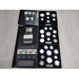 QUEENS CORONATION JUBILEE, QUEENS PLATINUM WEDDING AND PRINCE CHARLES 70TH COIN SETS AND A SET OF