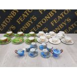 3 PART SETS JAPANESE EGG SHELL PORCELAIN TEA SETS