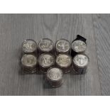 9 TUBES OF 12 UNCIRCULATED USA STATE QUARTER COINS FACE VALUE $27