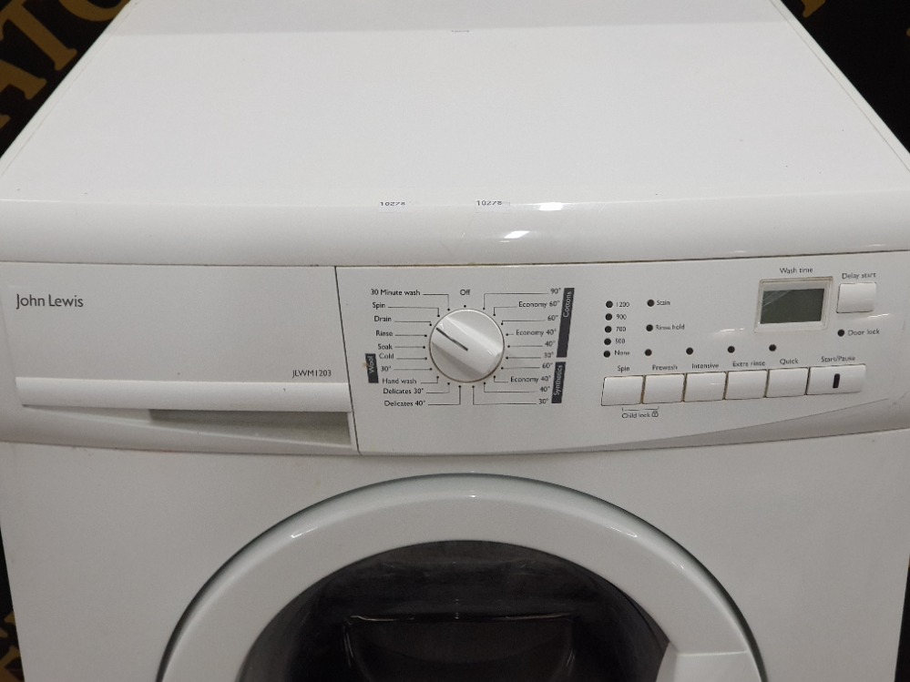 JOHN LEWIS JLWM1203 WASHING MACHINE IN WHITE - Image 2 of 3